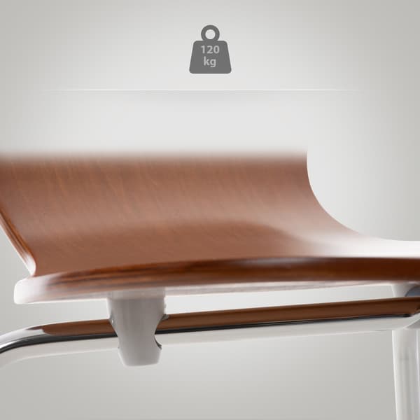 Stack Chair - Multifunktionell - Space -Saving Design, Perfekt för evenemang och konferenser Färg: Brown