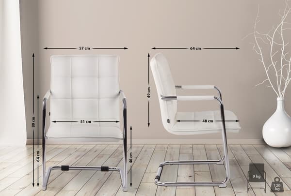 Modern matsalstol - Bekväm designstol - Hållbart imitationsläder