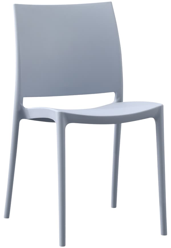 Modern uteplatsstol, trädgårdsstol, UV -resistent plast - Stapelbar design