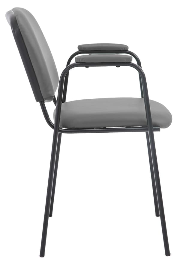 Konferensstol Artificial Leather - Stack Chair - Space -sparing och bekväm | Färg: Grå