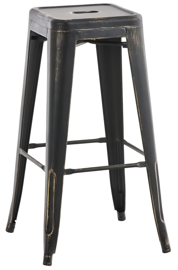 Barstol, avföring - Stapelbar design, Space -Saving - Modern Look Color: Black