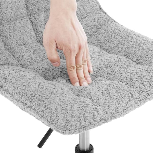Set med 2 barstolar med chenille ryggstöd | Grå