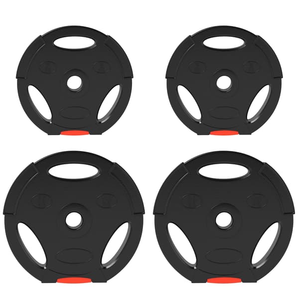 Set med 4 viktskivor – 2 x 10 kg och 2 x 5 kg | Färg: Svart