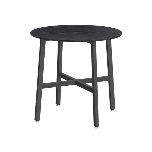 Runt matbord svart - Ø80 x 75 cm - robust