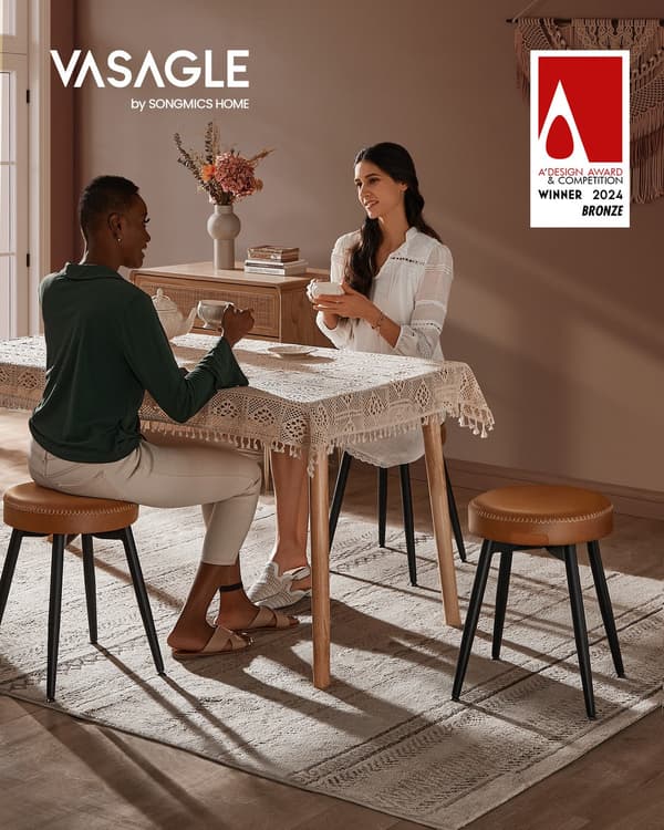 Set med 2 matsalsstolar | Karamellbrun | 48x48x48,2 cm
