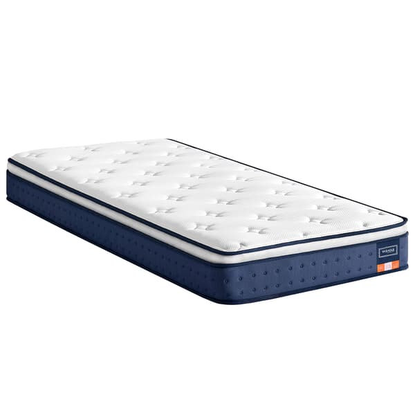Innerspringmadrass med gel memory foam, medium fast | Blå | 90x200x20 cm