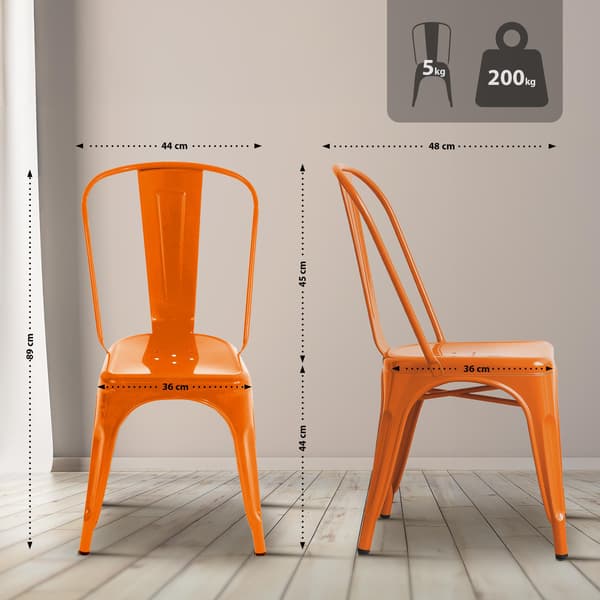 Metall Stacking Chair - Industrial Design - Rymdbesparing