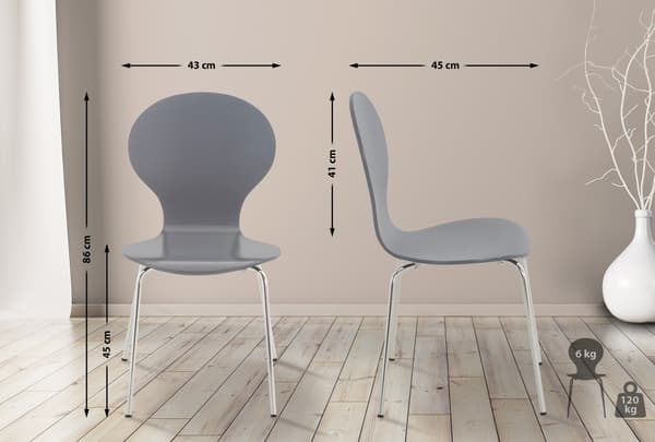 Stackbar konferensstol - Besöksstol - Ergonomisk sittposition, Wood Veneer Finish
