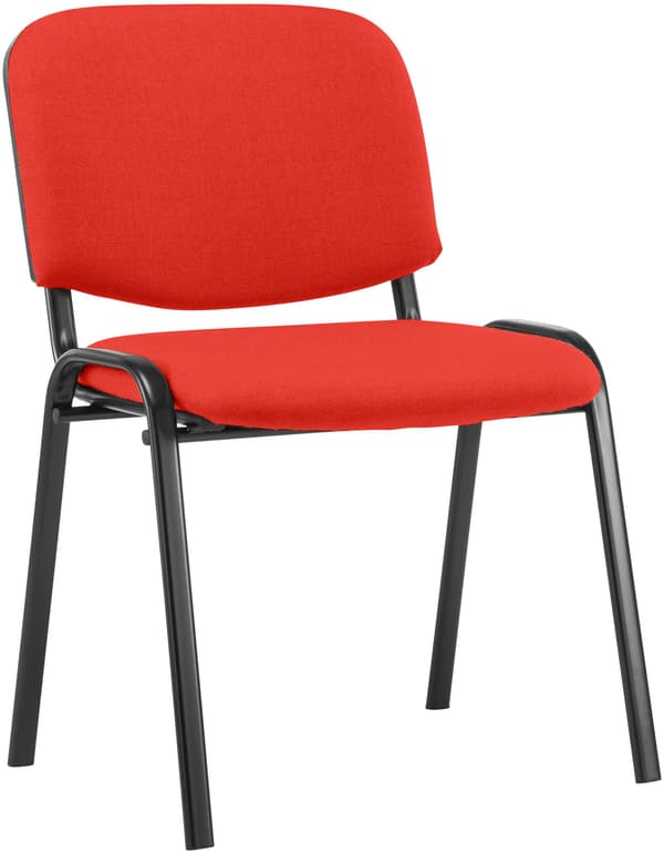Stackstol - Konferensstol - Bekväm säte - Hållbart tyg - Black Metal Frame | Färg: blå