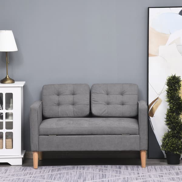 Soffa med förvaring - Grå soffa | Färg: Grå | Mått: 111x62x78 cm