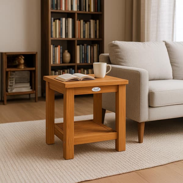 Teak sidobord - fast trä - väder -resistent hållbarhet för utomhusutrymmen