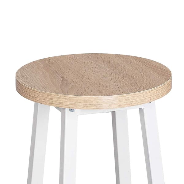 Set med 4 industribarstolar | lätt eiken | 30x30x71 cm