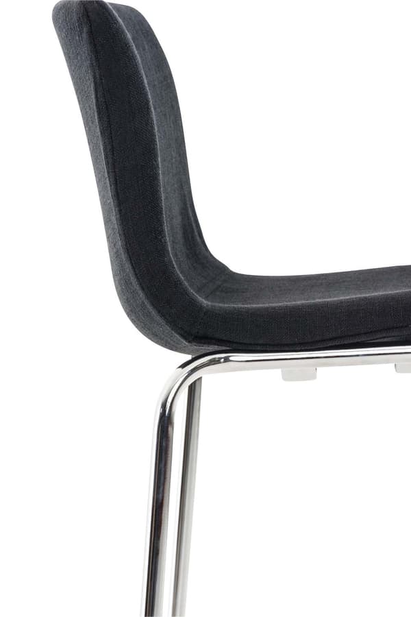 Barstol Modern stil - Pall - Stackbar, ergonomisk komfort | Färg: Svart | Basfärg: krom