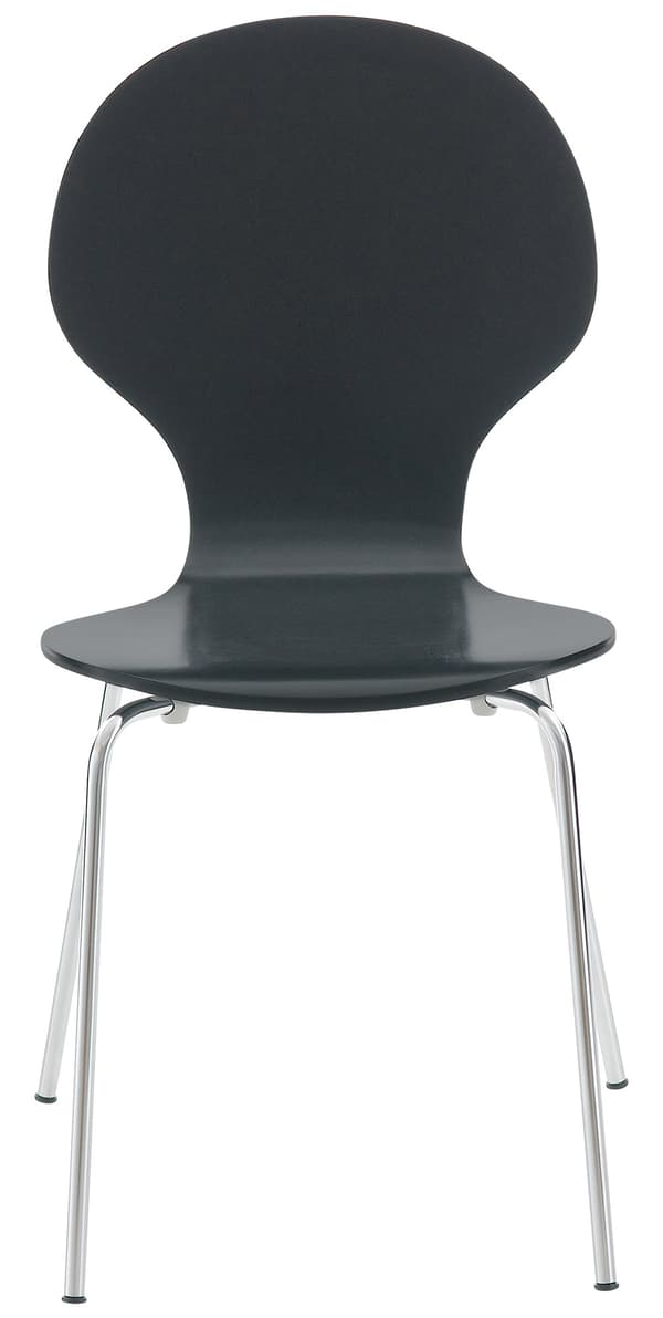 2x Stackbara besökarstolar - Ergonomisk säte - Space -Saving Design | Färg: Svart