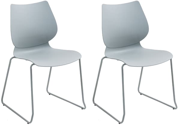 2 -delad uppsättning av matsolstolar - Konferensstolar - Stackbar och rymdbesparande, lätt & robust