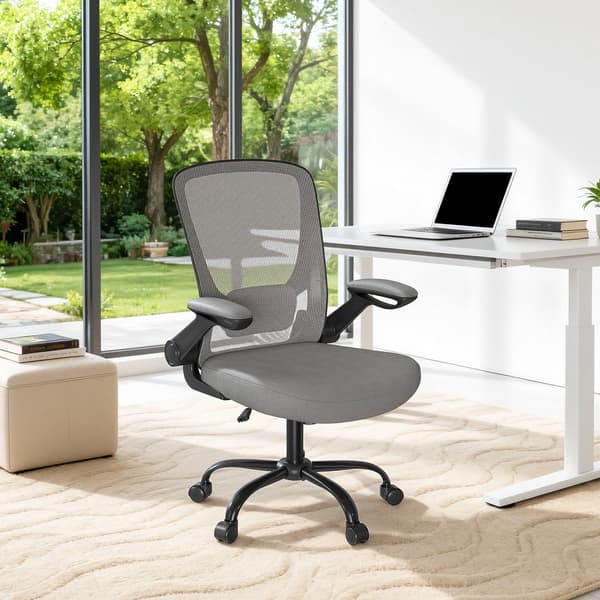 Ergonomisk kontorsstol med gungfunktion och mesh | Grå | 60x64x103-110 cm