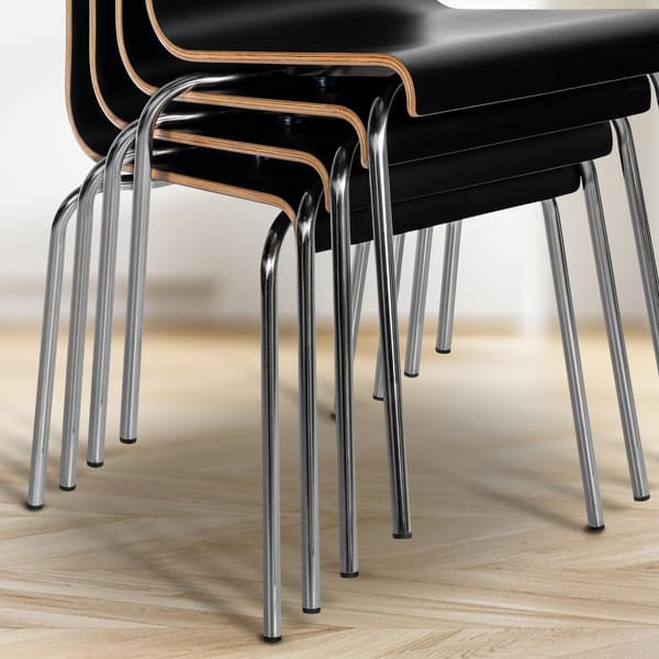 Staplingsstolar - Multifunktionella sittmöbler - Space -Saving Design, Scratch -Resistant Design | Färg: Svart