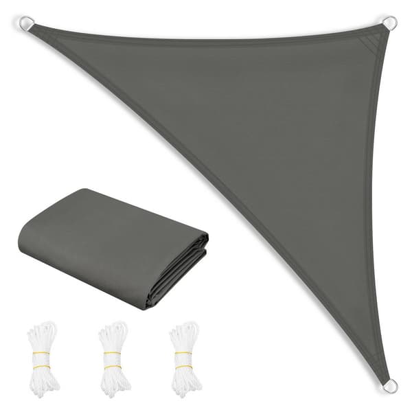 Skuggduk 95% UV-skydd polyester | Mörkgrå | 500x500x700 cm