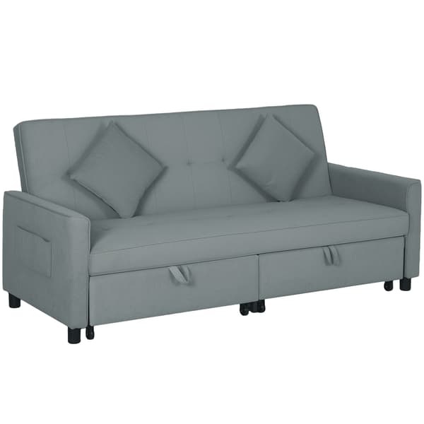 3-sits bäddsoffa med sängfunktion | Färg: Grå | Mått: 196x90x89 cm