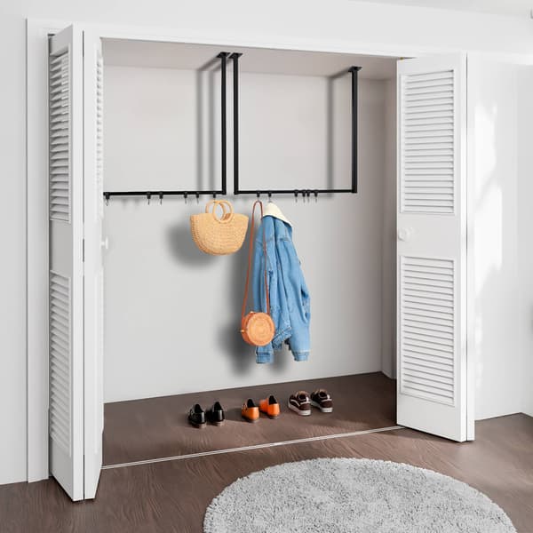 Takklädstång - förvaringsställ - Space -sparande design, enkel montering