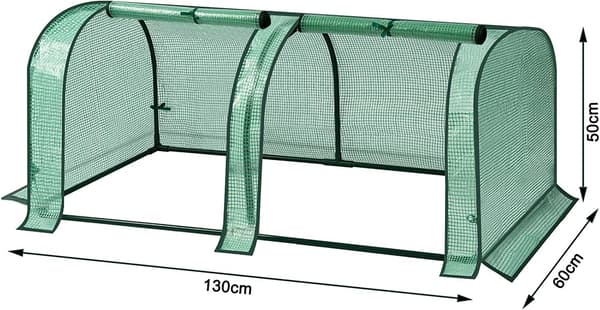Halvtransparent PE-foliefodral | Grön | 130x60x50 cm