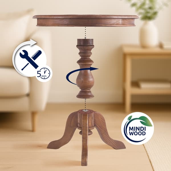 Round Side Table - Tabell - Stylish Mindihout Design, Compact and Surable