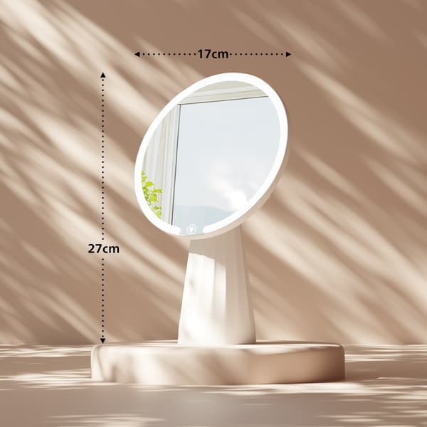 Makeup Mirror - Cosmetics Mirror - Dimble LED Lighting, USB -C laddning
