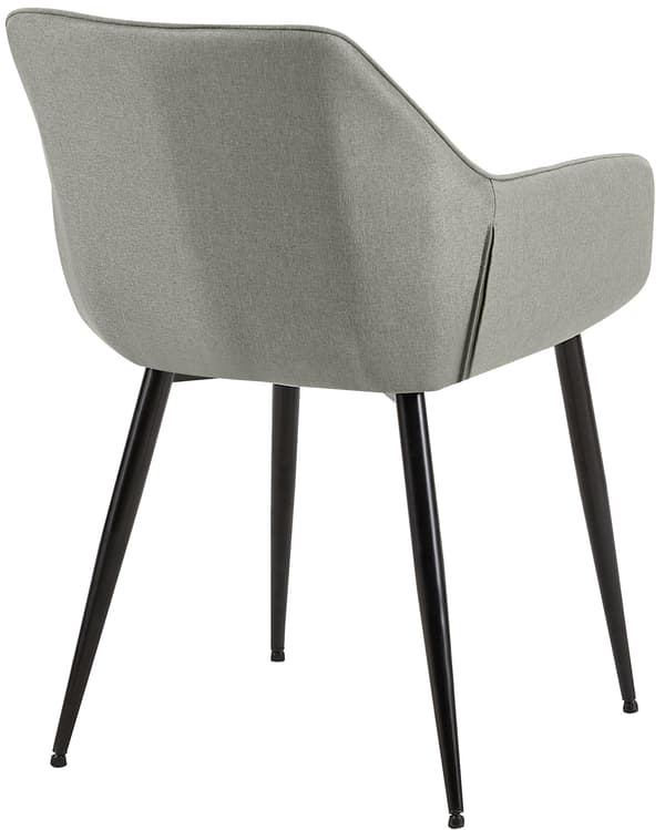 Modern matsalstol - designstol - bekväm sittdyna, ljusgrå, robust &