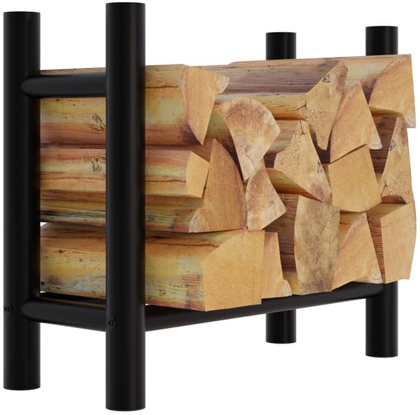 Black Round Wood Storage - Vedtrek - Stylish & Sustainable Storage Solution