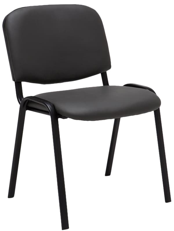 Stackstol Artificial Leather - Mötesstol - Bekväm sittkomfort, stapelbar | Färg: Röd