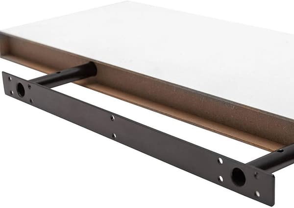 Vägghylla för böcker och CD-skivor | Vit | 40x22,9x3,8 cm