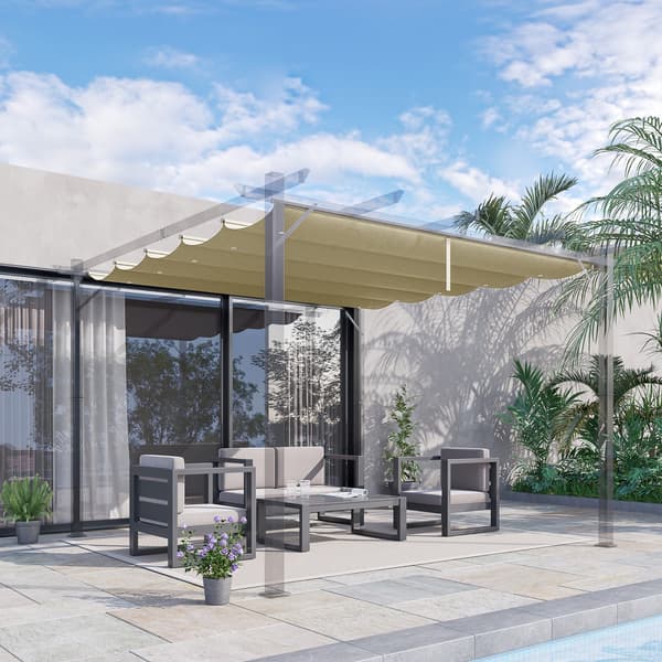 Ersättningstak för 3x3 m pergola - Brun polyester | Färg: Brun