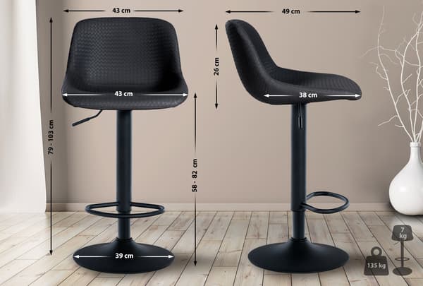 2 -Stycke uppsättning av barstolar - barstolar, hög komfort - Modern Bogie