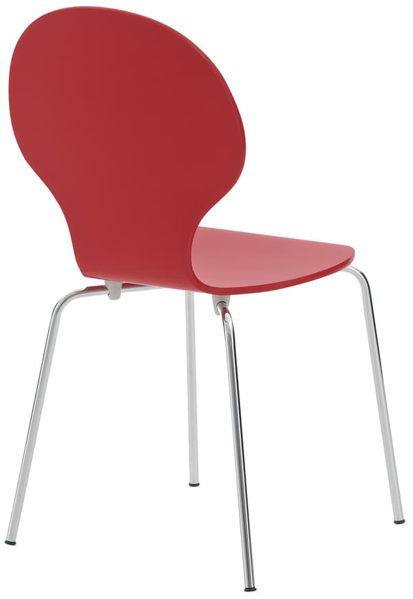 2x Stackbara besökarstolar - Ergonomisk säte - Space -Saving Design | Färg: Röd