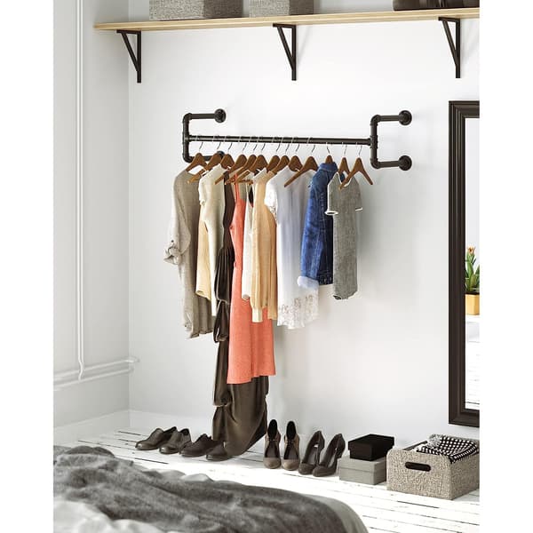 Klädstänger set om 2 - väggmonterad - 110x30x29,3 cm