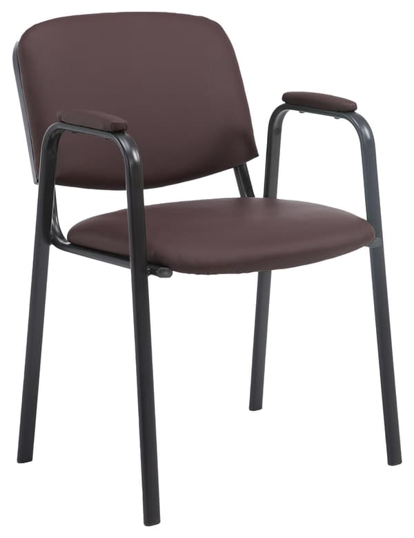Konferensstol Artificial Leather - Stack Chair - Space -sparing och bekväm | Färg: Brun