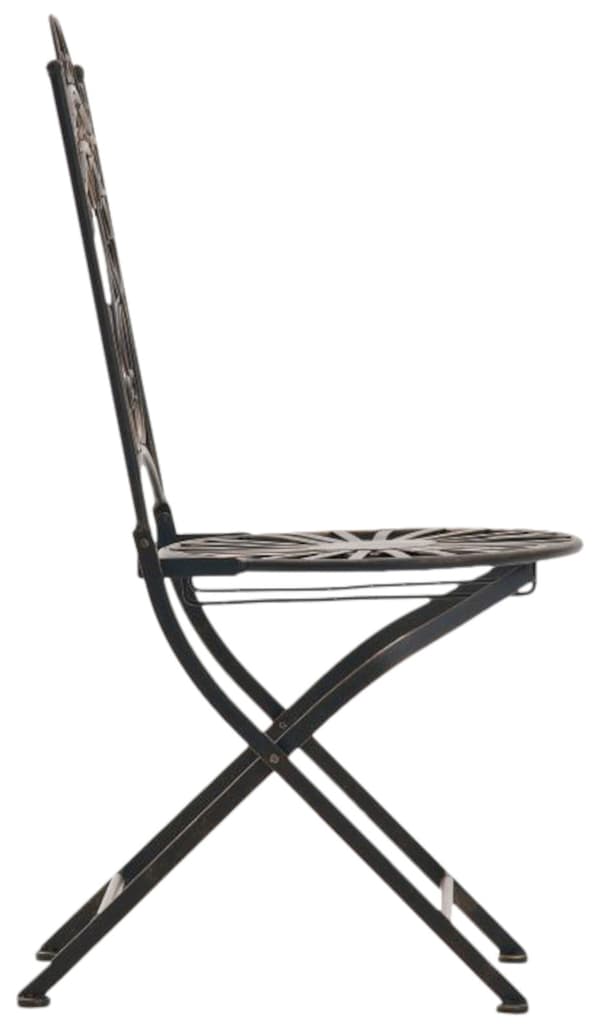 Uppsättning av 2 nostalgiska vikbara stolar - retrostil - extremt stabil design