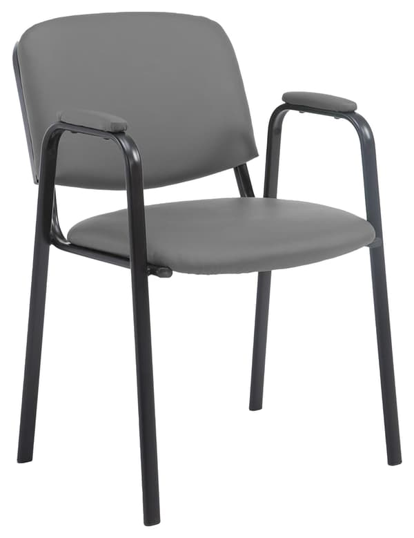Konferensstol Artificial Leather - Stack Chair - Space -sparing och bekväm | Färg: Grå