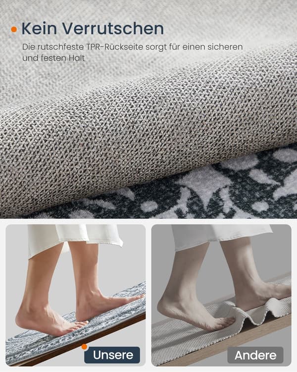 Rund matta boho antracit polyesterfilt TPR 160 cm lättvikt 2,8 kg