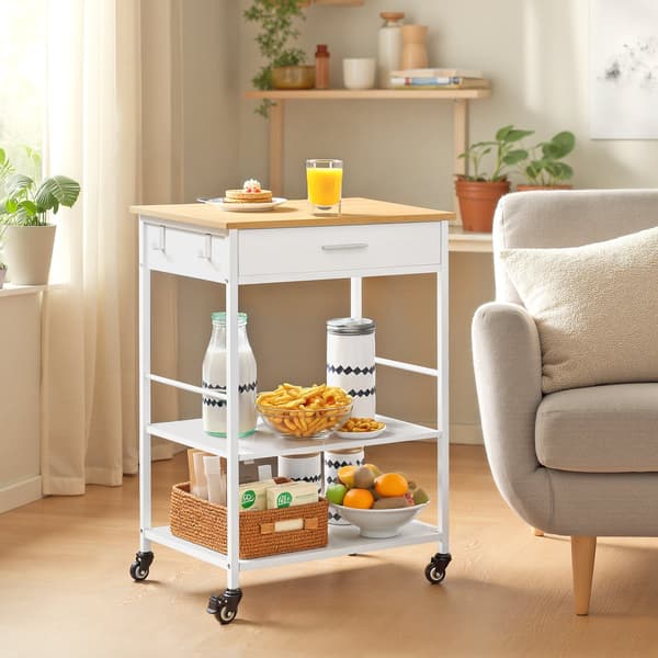 Köksvagn Serveringsvagn Köksö | Beige-vit | 60x47x90 cm