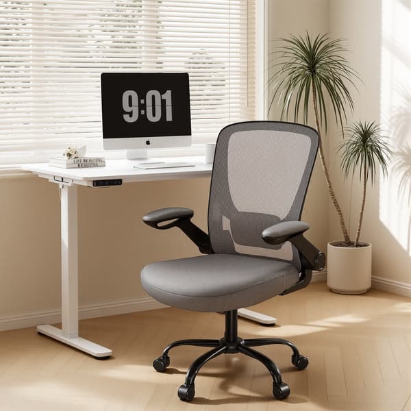Ergonomisk kontorsstol med gungfunktion och mesh | Grå | 60x64x103-110 cm