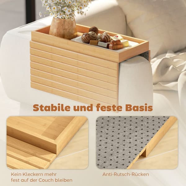 Soffarmstödsbricka - Bambu | Färg: Brun | Mått: 33,5x45x3 cm