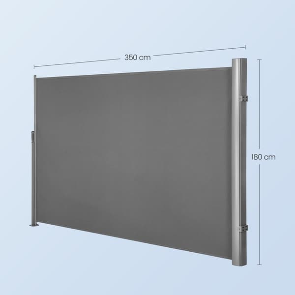 Utdragbar sidomarkis som insynsskydd | Antracit | 350x180 cm