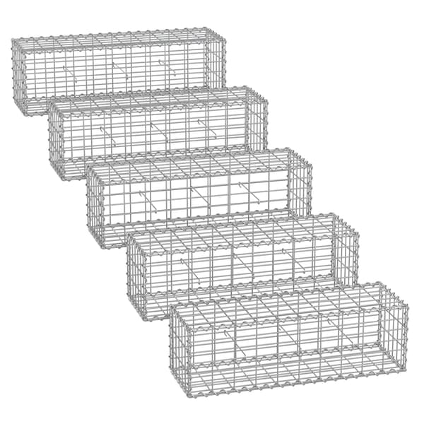 Gabion korgsats, stödmur, galvaniserat stål, 100 x 30 x 30 cm