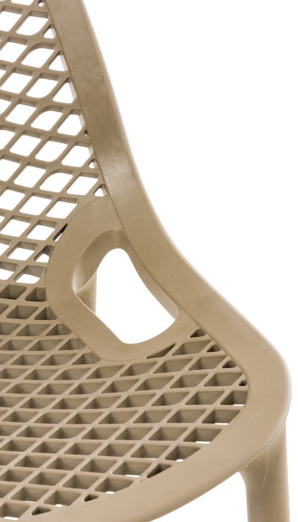 Design Barstol - Barkstol - Ergonomisk komfort, UV -resistent polypropen | Färg: Mud