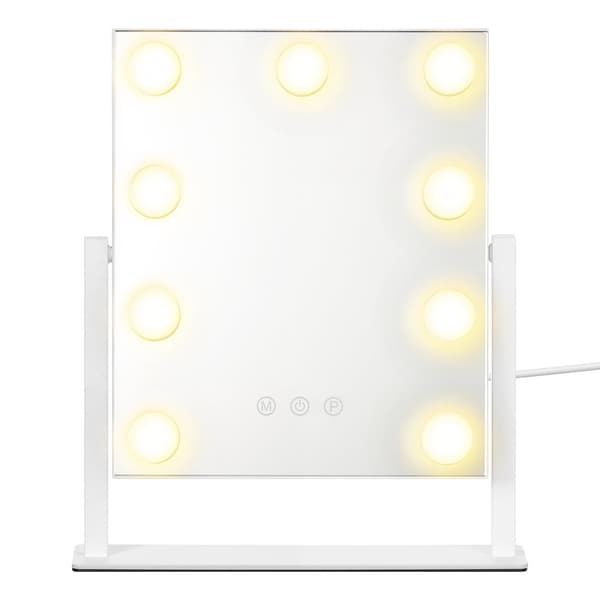 Sminkspegel med LED-belysning och touchkontroll | Vit | 30,5x6,5x36 cm