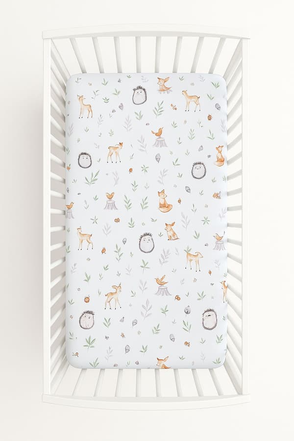 Bomullsmonterad ark 120x60 cm, ark, perfekt passform för babysäng tack vare elastiskt band