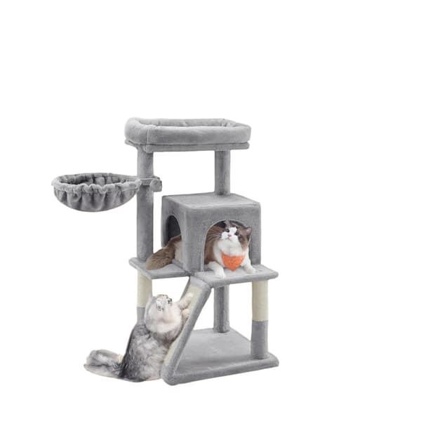Kattenkrabpaal met groot platform - sisal - 48 x 48 x 96 cm