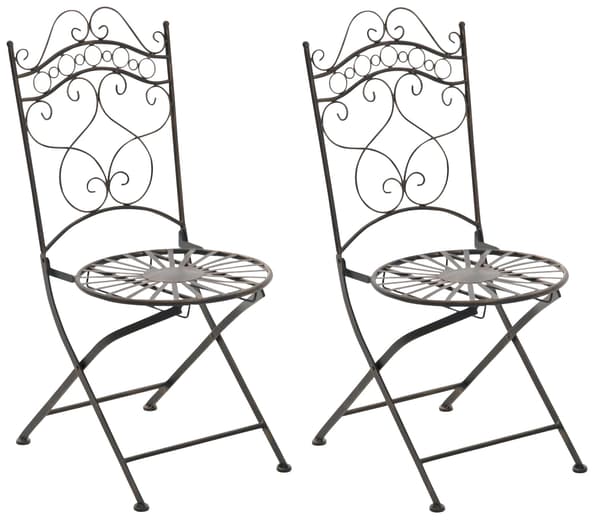 Uppsättning av 2 nostalgiska vikbara stolar - retrostil - extremt stabil design