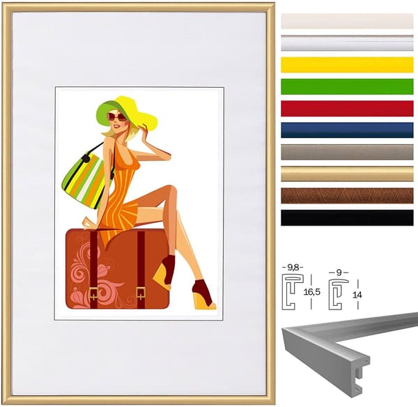 Fotoram i plast | Guld | 30x40 cm